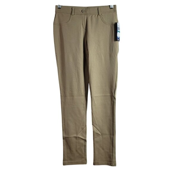 Nautica School Uniform Jeggings Khaki SZ 16 Pants Flat Front Pull On Pockets NWT - Picture 1 of 7